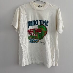 Vintage Tequila Hang Time Cozumel Mexico Graphic T-Shirt White Size L
